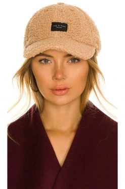 Rag & Bone Addison Baseball Cap In Camel Sherpa