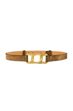 Rag & Bone Olympus Belt In Cigar Suede