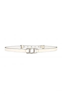 Rag & Bone Olympus Skinny Belt In Antique White