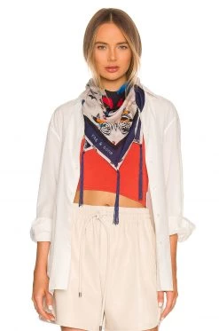 Rag & Bone Odyssey 90 Scarf In Dove Multi