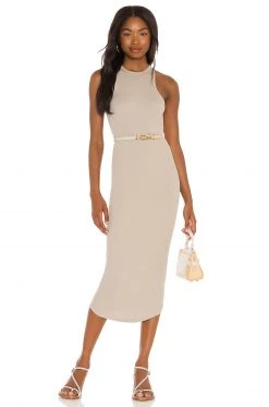 Rag & Bone The Essential Rib Tank Dress In Gray Dawn