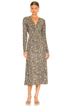 Rag & Bone Jules Jersey Dress In Green Multi