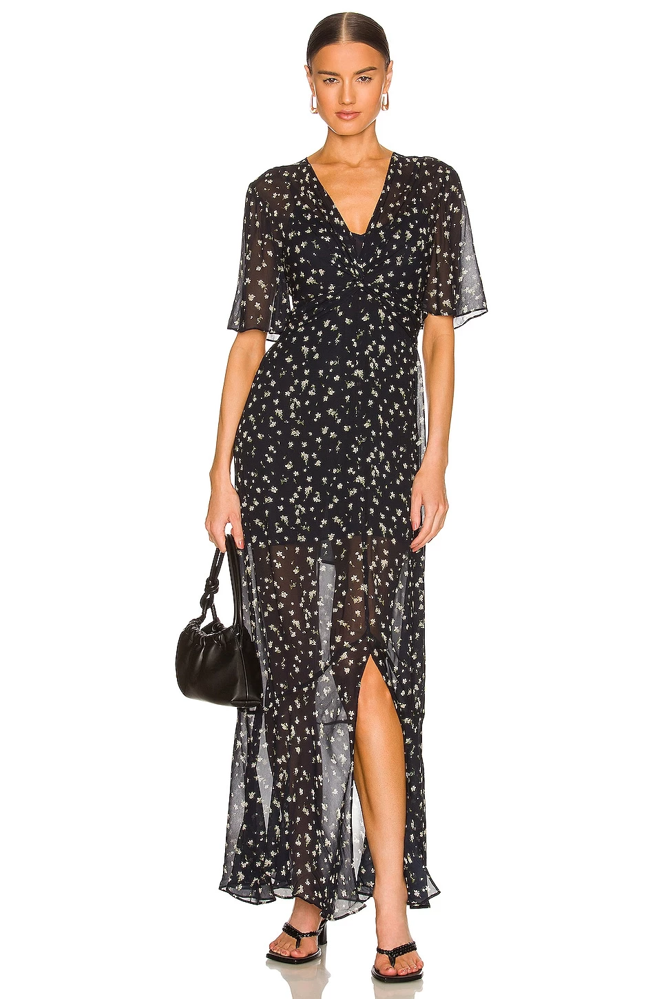 Rag & Bone Tamar Floral Dress In Blue Floral 1 Rag & Bone Tamar Floral Dress In Blue Floral