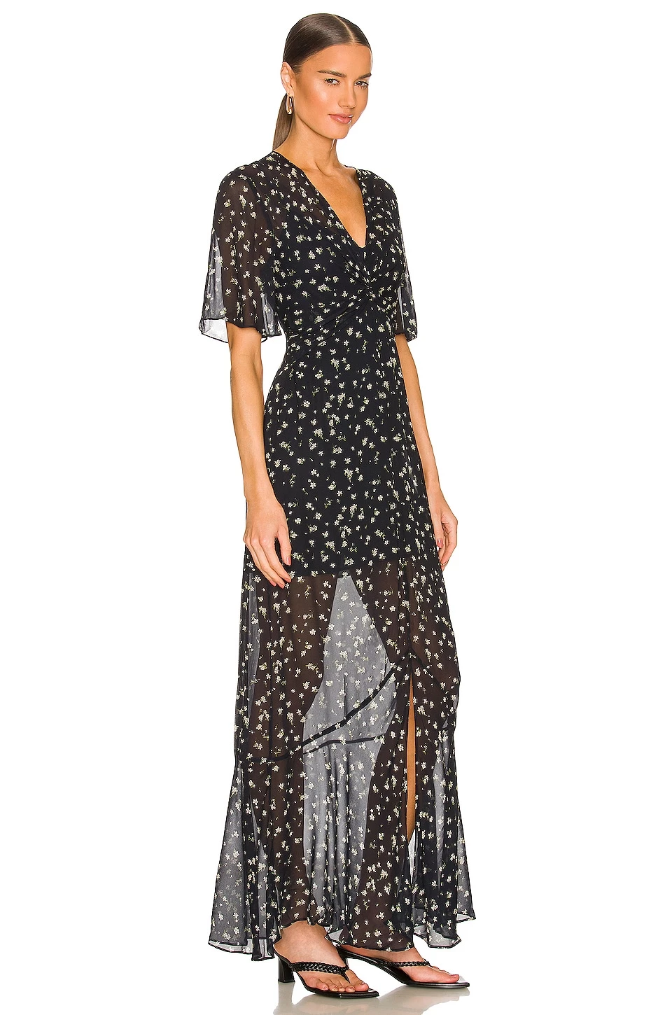 Rag & Bone Tamar Floral Dress In Blue Floral 2 Rag & Bone Tamar Floral Dress In Blue Floral - Image 2