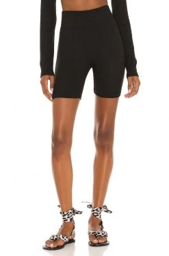 Rag & Bone The Knit Rib Bike Short In Black