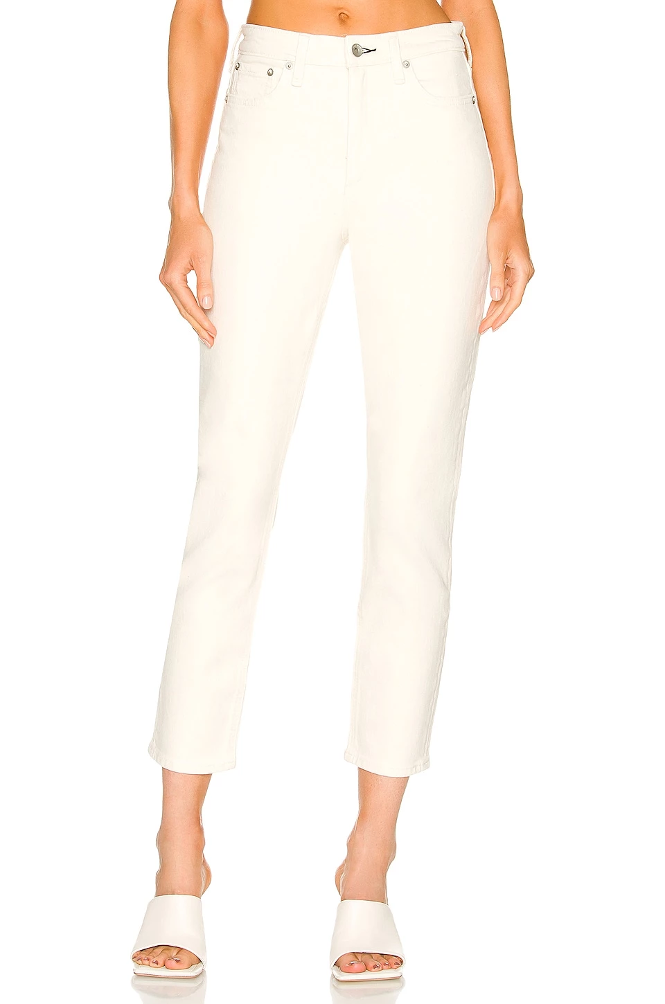 Rag & Bone Nina High Rise Ankle Cigarette In Ecru 1 Rag & Bone Nina High Rise Ankle Cigarette In Ecru