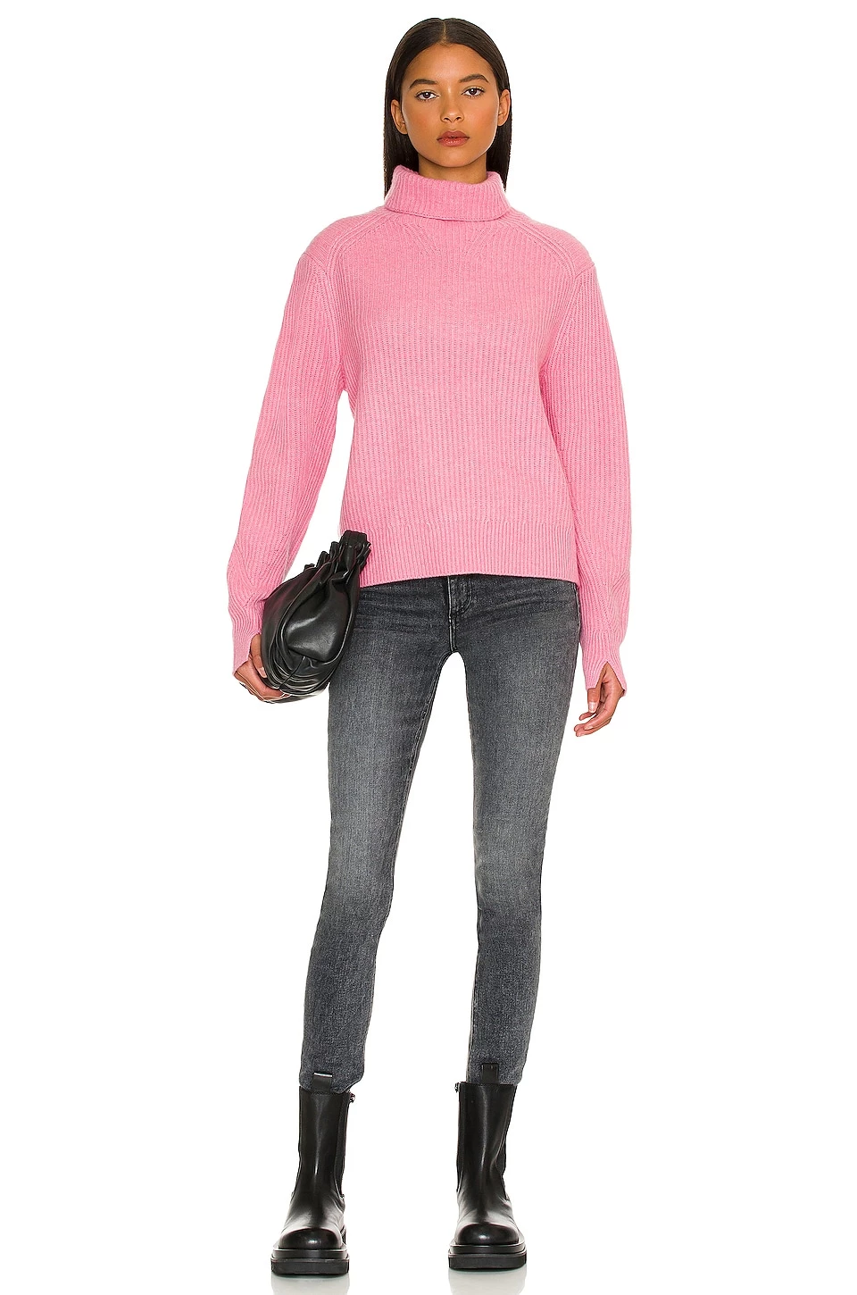 Rag & Bone Pierce Cashmere Turtleneck Sweater In Pink 4 Rag & Bone Pierce Cashmere Turtleneck Sweater In Pink - Image 4