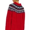 Rag & Bone Willow All Over Crew Sweater In Red Multi -Cheap Rag & Bone Store RGBR WK114 V3