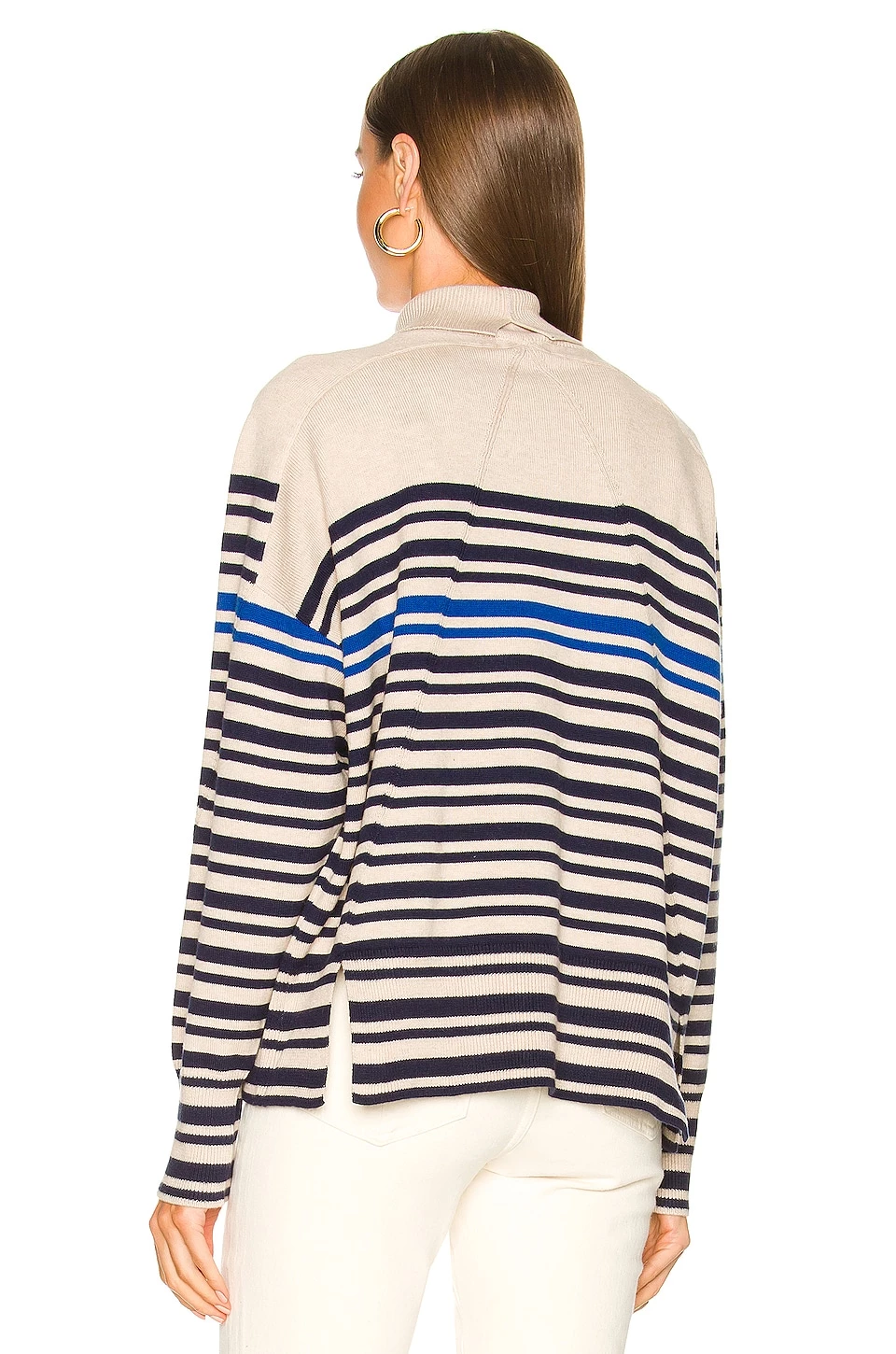 Rag & Bone Ann Striped Turtleneck Sweater In Oatmeal Multi 3 Rag & Bone Ann Striped Turtleneck Sweater In Oatmeal Multi - Image 3