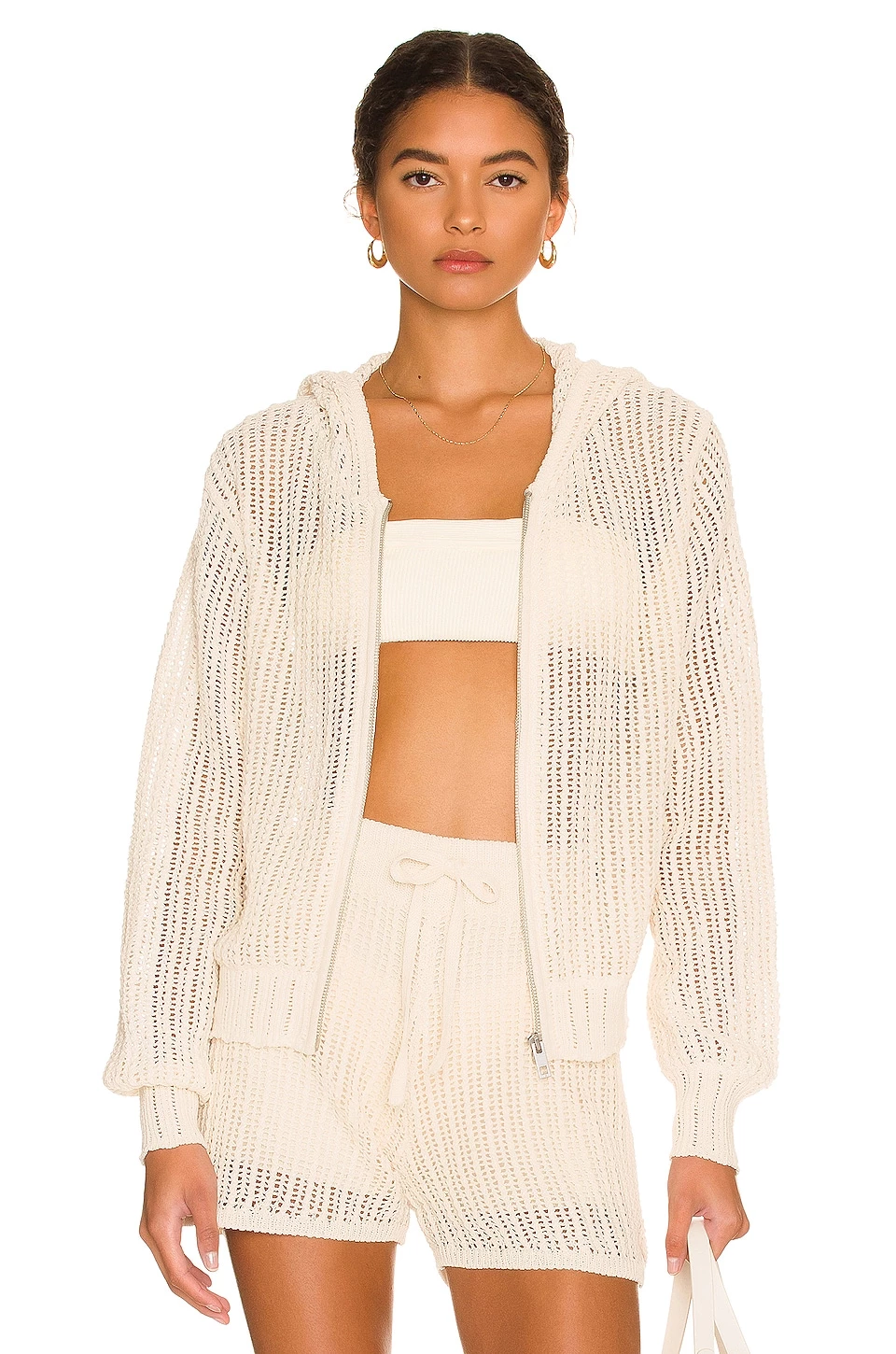 Rag & Bone Riley Hoodie In Ivory 1 Rag & Bone Riley Hoodie In Ivory