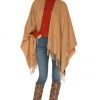 Rag & Bone Cashmere Poncho In Heathered Camel