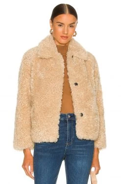 Rag & Bone Hesper Faux Fur Coat In Beige