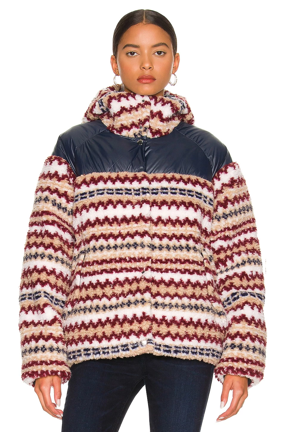 Rag & Bone Joelle Sherpa Printed Puffer In Ivory Multi 2 Rag & Bone Joelle Sherpa Printed Puffer In Ivory Multi - Image 2