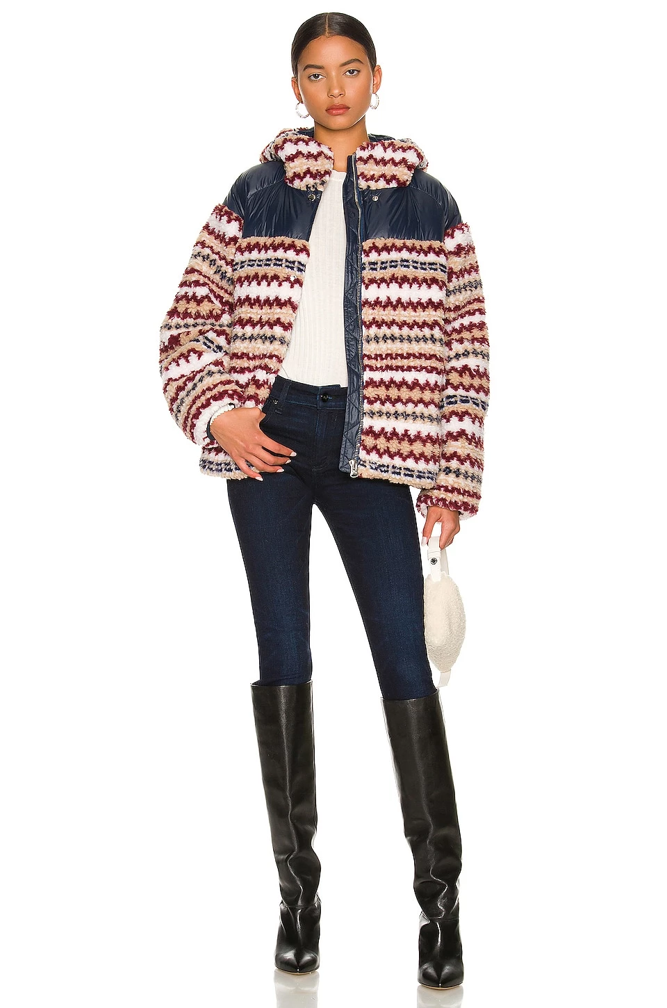 Rag & Bone Joelle Sherpa Printed Puffer In Ivory Multi 5 Rag & Bone Joelle Sherpa Printed Puffer In Ivory Multi - Image 5