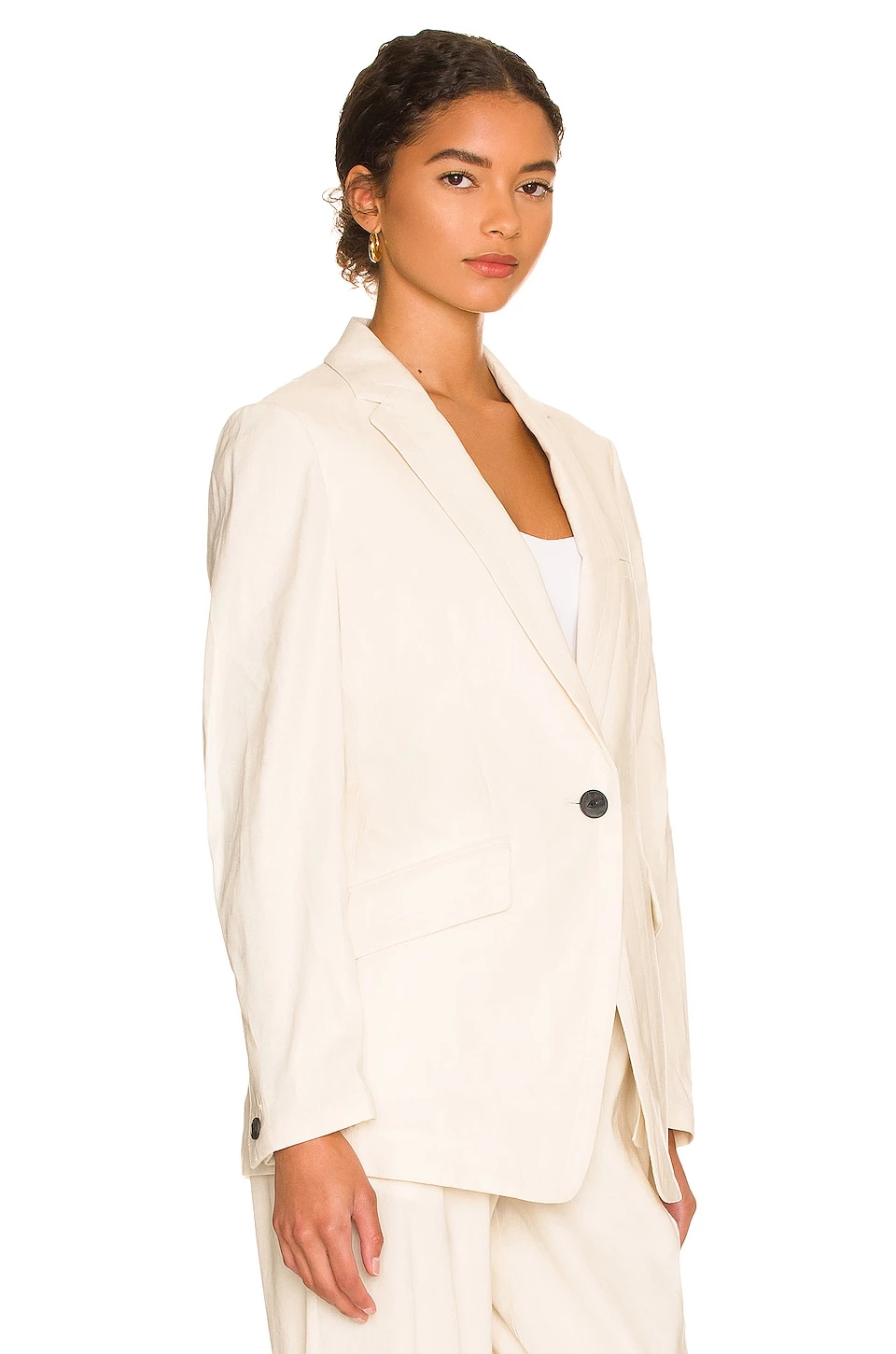 Rag & Bone Margot Linen Blazer In Light Dove 3 Rag & Bone Margot Linen Blazer In Light Dove - Image 3