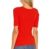 Rag & Bone Sunny Scoop Neck Top In Tangerine -Cheap Rag & Bone Store RGBR WS424 V3