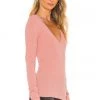 Rag & Bone Zoe Deep Vee Long Sleeve Top In Mauve Dot 5 Rag & Bone Zoe Deep Vee Long Sleeve Top In Mauve Dot -Cheap Rag & Bone Store RGBR WS432 V2