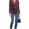 Rag & Bone Yuni Burnout Blouse In Purple Multi -Cheap Rag & Bone Store RGBR WS438 V4