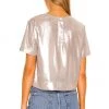 Rag & Bone Gia Cropped Tee In Silver -Cheap Rag & Bone Store RGBR WS444 V3