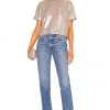 Rag & Bone Gia Cropped Tee In Silver -Cheap Rag & Bone Store RGBR WS444 V4