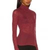 Rag & Bone Valencia Table Floral Turtleneck In Burgundy -Cheap Rag & Bone Store RGBR WS445 V2