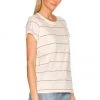 Rag & Bone The Strip Tee In Rust Multi -Cheap Rag & Bone Store RGBR WS450 V2