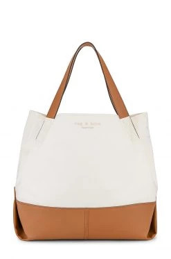 Rag & Bone Passenger Oversized Tote Bag In White Canvas